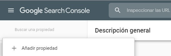 tutorial search console añadir propiedad