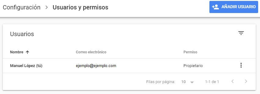 tutorial search console configuracion propiedad usuarios y permisos