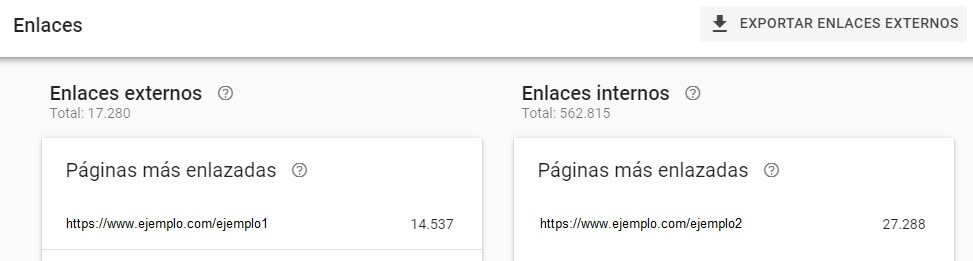 tutorial search console informe enlaces