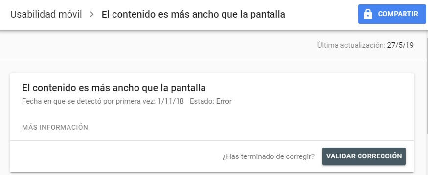 tutorial search console validar correccion usabilidad movil